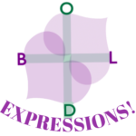 beBOLDyou™ Personality Expressions System Logo - a cross in the middle with two hearts each at a diagonal one leans to the right with the top of the heart touching the cross in the middle and the other is upside down opposite that heart so that they overlap and it forms little fishes where the hearts cross over and a little diamond in the middle. The letters B O L and D are around the cross B at the left O at the top L at the right and D at the base. the word Expressions is a semi circle at the base and under the cross.